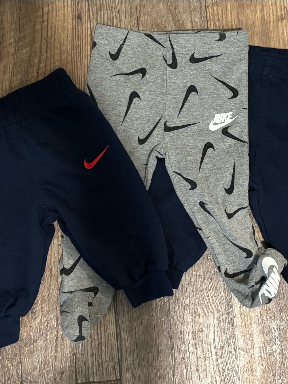 Nike Baby Navy & Heather Gray Joggers Set